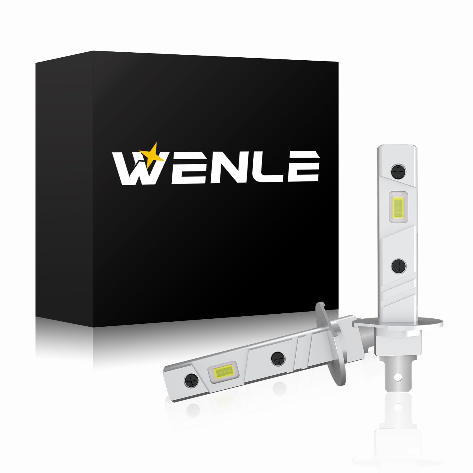 WENLE() Ķѥ H1 led إåɥ饤ȡե ۥ磻6500K ָб DC12V ⵱ 8000LM 26W ե쥹 ե H1 硼ledХ Ų ʬ2