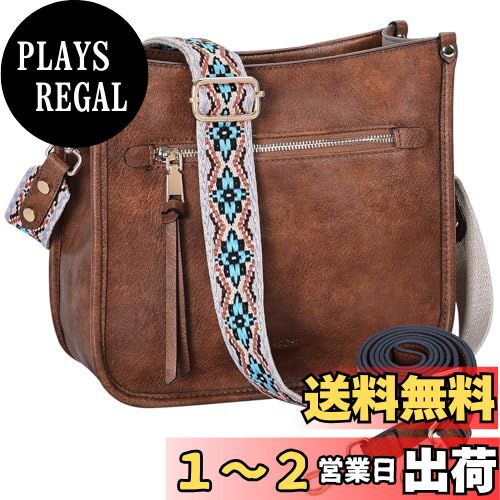 Vaschy ショルダーバッグ レディース,斜めがけバッグ 肩掛け 軽量 防水 合成皮革 取りショルダー付き 旅行 おしゃれ 通勤 通学 カジュアル ブラウン Vaschy ショルダーバッグ レディース,斜めがけバッグ 肩掛け 軽量 防水 合成皮革 取りショルダー付き 旅行 おしゃれ 通勤 通学 カジュアル ブラウン