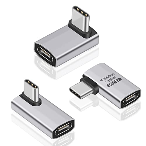 Poyiccot USB Type-C L A_v^A(3ރZbg) USB-C L Type C ϊ A_v^y240W/5A}[d 40Gbpsf[^] 8K@60Hzfo zE 90 Ȃ type-c ϊA_v^AL^ USB CRlN^ΉThunderbolt 3AMac Book ProANintendo Switch