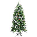 Costway NX}Xc[ 180cm Ԃx[t 714{} k[hc[ Xm[^Cv X NX}X O[ Zx [֗ Christmas tree(180cm/X+Ԃʎ)