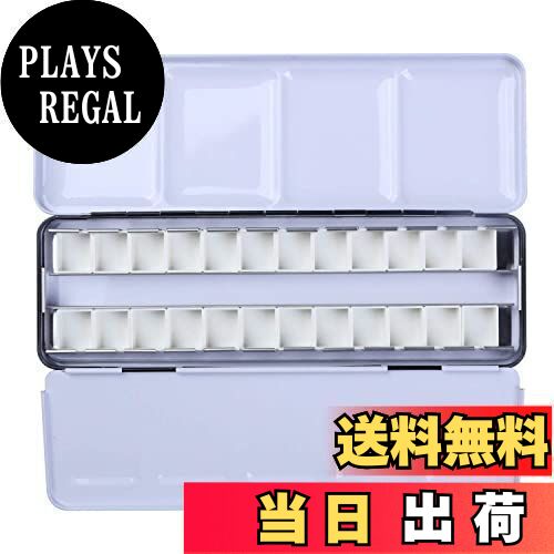 【送料無料】MEEDEN 水彩パレット 24穴 折りたたみトレイ付き 気密 漏れ防止 大きなミキシング領域付き 絵の具パレット 水彩パレット セラミック 旅行用...