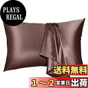 Sugarman シルク枕カバー 70%マルベリーシルク 19匁 43 63 枕カバー ピローケース 美肌 美髪 静電気防止 光沢 防ダニ 敏感肌 両面シルクタイプ おしゃれ 封筒式 洗える 【1枚】(ブラウン)