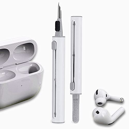 TALENANAイヤホン掃除道具 Airpods 1/2/3/Pro/Pro2用 多機能クリーニングツール Sony WF-1000 XM4/Beats fit pro/studio buds など全機種適用 3 in 1イヤホン掃除キット 軽量 持ち運び便利 クリーナー イヤホンクリーニングペン イヤホン掃除ブラシ ホワイト