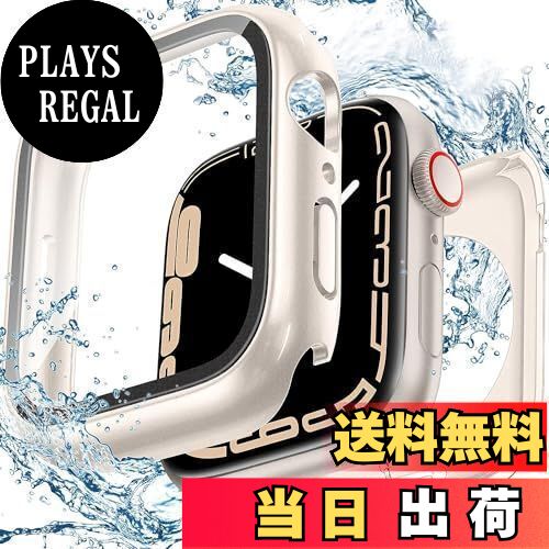 【送料無料】TALENANA for Apple Watchケース 45mm 44mm 41mm 40mm 【3 in 1防水設計】 アップルウォッチ液晶保護フィルム+防水保護ケース+背面ケースの3 in 1デザイン Series 8/7/6/SE/5/4高タッチ感度 PC素材 全面保護 防傷 衝撃吸収 (Series6/SE/5/4,40mm,スターライト)