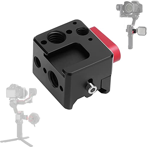 TMOM DJI RS 3 Miniスロットの拡張キット RS3 PRO ダブルサイドスライダー RSC 2 爪留め式アンチリリーススタビライザー RS 3 Mini/RS 3/RS 3 PRO/RS2/RSC 2 に対応延長アクセサリーマウントアダプター 1/4ネジ穴、コールドシュー、3/8エール位置決め穴が付属 DJI RS ア