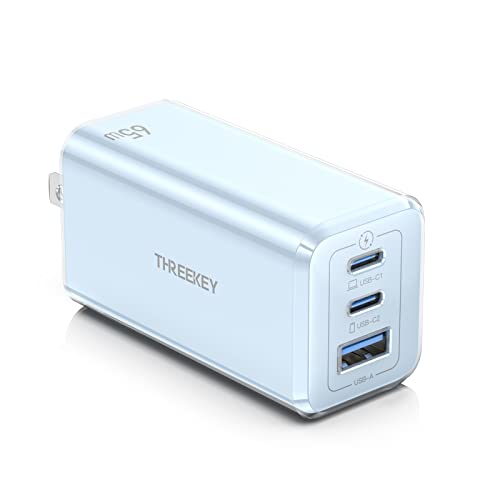 THREEKEY USB-C[d 65W PD}[d 3|[g GaN KEfގg ܂ݎ ^ PPSKiQC3.0KiT|[g iPhone/iPad/MacBook/Android/m[gp\RȂǋ@ɑΉ 