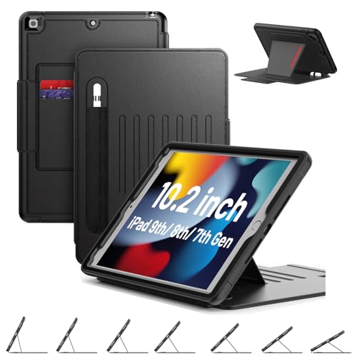 Timecity iPad 9/8/7 P[X 7iKpx CX^h ϏՌ iPad 10.2C` P[X yz_[t I[gX[v J[h[ Sʕی iPad 9/8/7 P[X i2021/2020/2019j (ubN)iKis\j