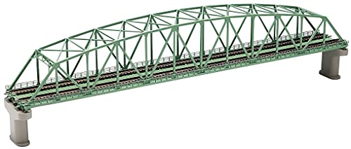 TOMIX Nゲージ 複線曲弦大トラス鉄橋 F 緑 複線PC橋脚 2本付 3222 鉄道模型用品