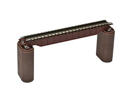 TOMIX Nゲージ 上路式ガーダー橋S140 (F) 赤 (れんが橋脚・2本付) 3255 鉄道模型用品