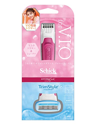 シック Schick ハイドロシルク トリムスタイル ホルダー 刃付き VIO 女性用 カミソリ ホワイト;ピンク 2個アソート