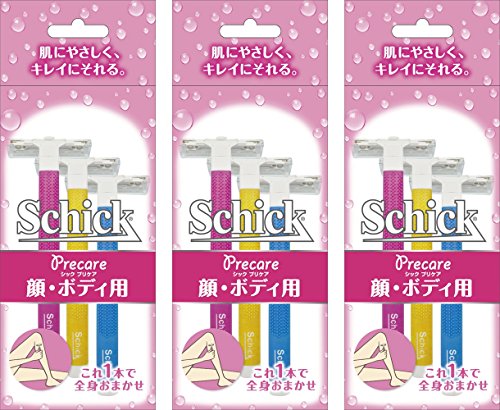 商品情報商品の説明説明 商品紹介 顔にもボディにも使えるなめらかなそり心地 ●なめらかなそり心地:アロエ配合スムーザー付き。敏感な部分にも安心です。 ●いつも清潔な刃:ワンプッシュクリーナーを押しながらすずげば、目詰まりも解消。刃を清潔な状態に保てます。 ●持ちやすく安心なハンドル:ぬれた手でもすべりにくいラバーハンドルなので、シャワー時も安心。 Design, Specification, Appearance and price can change without notice 商品のデザイン、仕様、外観、価格は予告なく変更する場合がありますのでご了承ください。 使用上の注意 使用上の注意 ●カミソリは刃物です。お取り扱いにはご注意ください。 ●刃の部分には直接手を触れないでください。落としたり、強い衝撃を与えないでください。これらは、刃こぼれの原因となり、肌を傷めるおそれがあります。 ●万一カミソリを落としてしまった場合は、新しい製品をご使用ください。 ●古くなった刃はお肌を傷める原因にもなります。少しでも剃りにくくなったら、新しい製品をご使用ください。 ●ご使用後は、必ずキャップをつけて、お子様の手の届かないところに保管してください。 使用中・使用後のお手入れ ●使用中は、刃の上部の小さいボタン(ワンプッシュクリーナー)を押しながら刃先を時々水洗いすれば、目詰まりが少なく、より快適なシェービングが楽しめます。 ●刃の部分は樹脂コーティングされています。水洗いした後はソフトな剃り心地を保つため刃先は拭かないでください。 ●スムーザーが溶け出す場合があります。ご使用後のカミソリは水をよく切って乾燥した場所に保管してください。また、未使用のカミソリも湿度の高い場所を避けて保管してください。 ●ふきでもの等がある場合やお肌の状態が悪い時には、肌荒れを起こす場合があるのでご使用をお控えください。 ※シェービングジェル、ローション類をつけてからのご使用をお勧めします。主な仕様 商品サイズ (幅×奥行×高さ) :90mm×57mm×195mmbr原産国:中国br内容量:3本入×3個