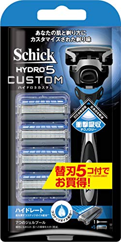 Schick シック シック Schick 5枚刃 ハイドロ5 カスタム ハイドレート 本体+替刃5コ付コンボパック男性 カミソリ