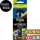 Schick シック ハイドロ5プレミアム つるり肌へ コンボパック ホルダー 刃付き +替刃4コ 髭剃り カミソリ プラスチック 男性用 ブラック