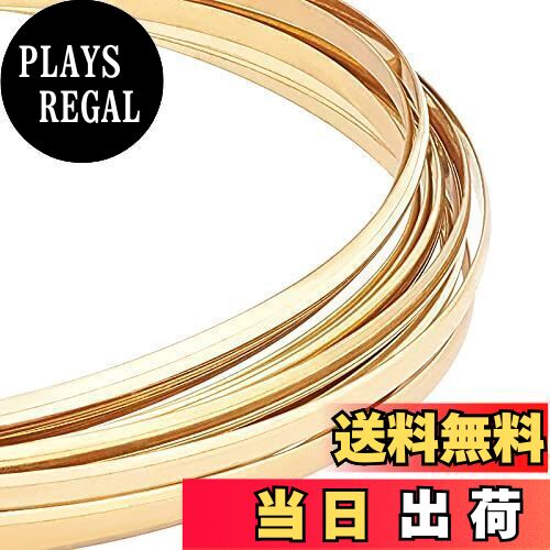 【送料無料】BENECREAT 全長5m幅4mm半円形 アクセサリーワイヤー 銅線 厚さ1mm 金色真鍮線 ジュエリー ..