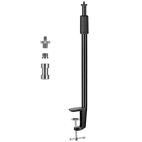 TARION デスクカメラマウントスタンド カメラ アームスタンド メタル製 標準1/4'ネジ-3/8'ネジアダプター付き 高さ調整可 クリップスタ..