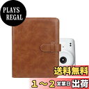 Rieibi アルバム、3インチミニ用帳 mini EVO/12/11/9/8/8+/7/7s/25/40/70/90適用 3寸写真128枚収納 大容量アルバム 名刺・キャッシュカードも収納可能 PUレザー 純色 誕生日プレゼント 記念日プレゼント(ブラウン)