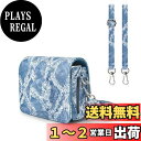Rieibi Mini EVOケース、充電穴保留 充電便利 mini Evo カメラバッグ Fuji Mini EVOインスタントカメラ用 エボ保護ケース 取り外し可能なトップカバー 調節可能なショルダーストラップ付き ボタン操作でき プリントでき 横型 贈り物-デニム風