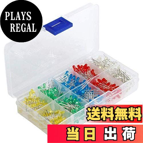 【送料無料】BTtime 発光ダイオード 3mm 5mm 透明LEDセット LED ダイオード 高輝度 円型頭部 白/赤/緑/青/黄 5色 約200個入