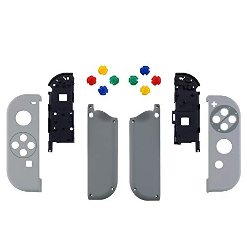 eXtremeRate ジョイコン用交換シェル（ジョイコン本体は付属されません）スイッチjoyconに対応用ハンドヘルドコントローラーハウジングケース 8つのABXYボタン付き ジョイコンに対応用DIY交換ケース（コンソールケースは含まれていません）【クラシックEU SFC SNES】