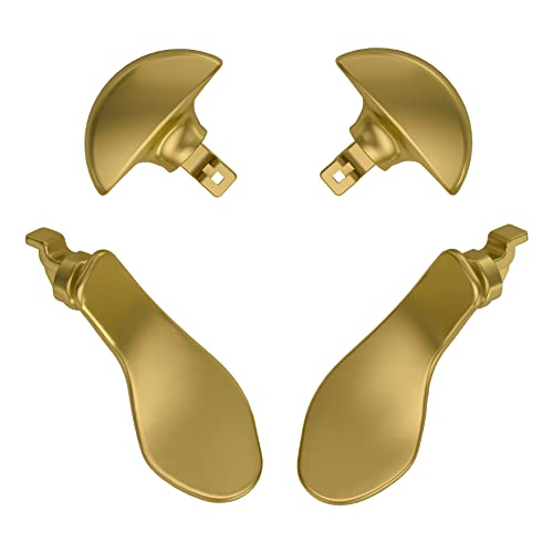 【送料無料】eXtremeRate ps5 Edgeコントローラーに対応用背面パドル、ps5 Edgeコントローラーに対応用交換可能な金属製バックボタンパドル* 4個（コントローラーは付属していません）【メタリックヒーローゴールド】