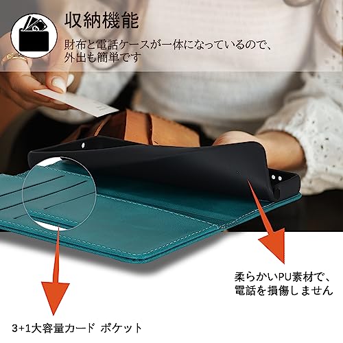 【送料無料】【Hamany】 SONY xperia 10 v ケース エクスペリア10 v ケース 手帳型 携帯カバー ソニー xperia カード収納 財布型 耐衝撃 SO-52D スタンド機能 横置きスタンド機能 SOG11 マグネット式 レザー カバー-ファッションスカイブルー