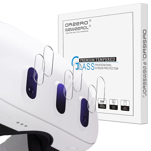 Newzerol 新登場【2セット6枚】Quest3に対応するカメラレンズ保護フィルムプロテクター【強化接着剤・全面保護・0.26mm・2.5D・高透過率・硬度9H・気泡防止】ヘッドセット保護ケースの使用に影響せず クエスト3専用カメラ保護フィルム
