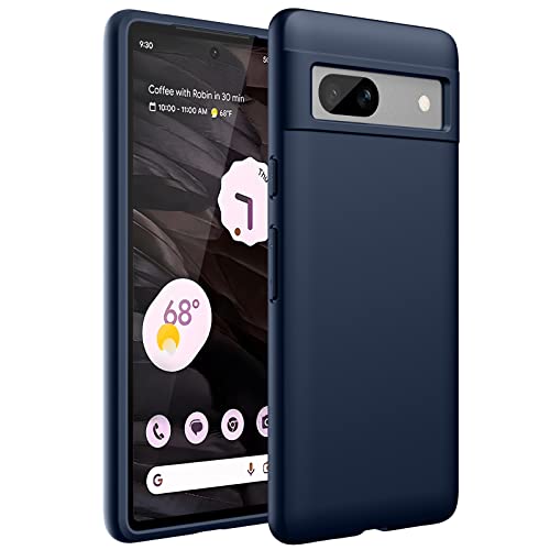 JEDirect スリムケース Google Pixel 7a（6.1インチ 2023用） ソフトTPU 薄カバー マット仕上げ 耐衝撃 (ブルー)