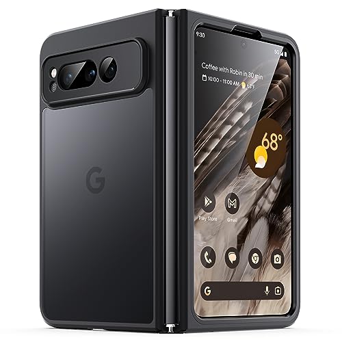 JEDirect Google Pixel Fold 2023 ޥåȥ 󥺤ޤݸ Ĥä ȾƩ ׷ۼ ХѡС ɻ (֥å)