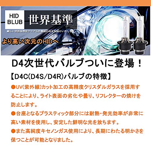 KYOUDEN HID バルブ D4C D4S D4R 純正交換用HIDバーナー 35W/55W 8000K 12V/24V対応 超耐震 d4 hidバルブ hidバーナー 車用 ヘッドライト 2本セット (8000K) 2