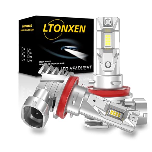 【超爆光h11 ledモデル】LTONXEN 車用 LED ヘッドライト H11 新車検対応 高光効16個の7535 ledチップを搭載 ホワイト H8 H9 H11兼用 LED バルブ DC 11V-18V対応 30W 瞬間起動 ファンレス 静音 2個入…