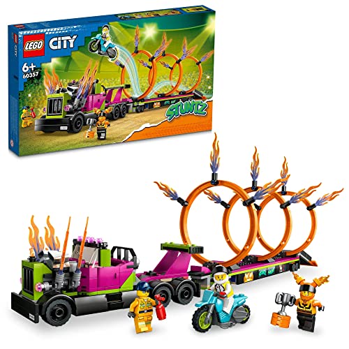 楽天PLAYS REGALレゴ（LEGO） シティ トレーラートラックと火の輪くぐりチャレンジ 60357 おもちゃ ブロック プレゼント 乗り物 のりもの 男の子 女の子 6歳以上