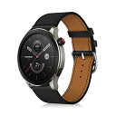 SeGinn レザーバンド Huawei Watch GT4 46mm/ASUS VivoWatch 5/HUAWEI WATCH Ultimate/Huawei Watch Buds/Amazfit Bip 5 対応 バンド 革 交換バンド 22MM 高級 ビジネス ベルト コンパチブル Xiaomi Mi Watch/Watch S1/S1 Active/Garmin Venu 3 バンド（黒）