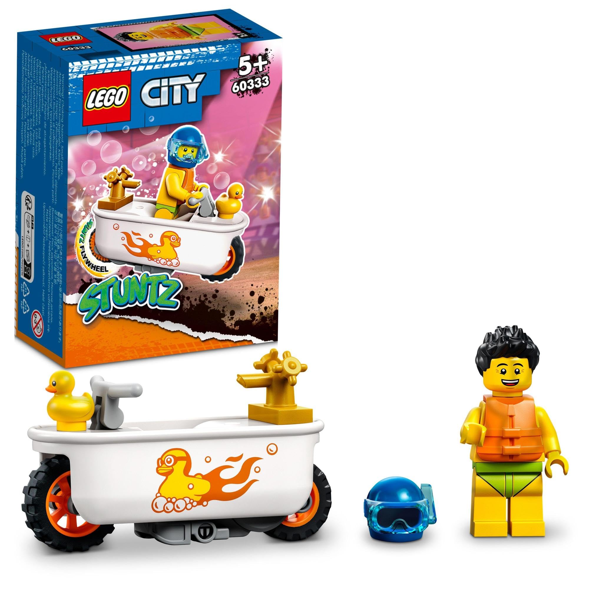 レゴ(LEGO) シティ バスタブ スタントバイク 60333 おもちゃ ブロック プレゼント バイク 車 くるま 男の子 女の子 5歳以上