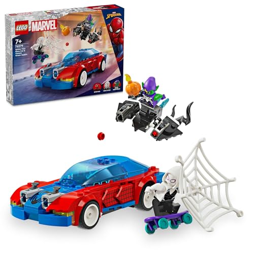 楽天PLAYS REGALレゴ（LEGO） スーパー・ヒーローズ スパイダーマンのレースカーとヴェノム化したグリーン・ゴブリンの対決 おもちゃ 玩具 プレゼント ブロック 男の子 女の子 子供 6歳 7歳 8歳 9歳 小学生 スパイダーマン ごっこ遊び 76279
