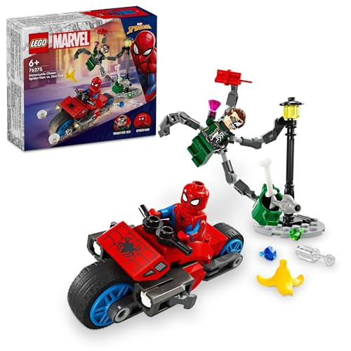 楽天PLAYS REGALレゴ（LEGO） スーパー・ヒーローズ スパイダーマンとドクター・オクトパスのバイクチェイス おもちゃ 玩具 プレゼント ブロック 男の子 女の子 子供 5歳 6歳 7歳 8歳 小学生 スパイダーマン バイク 車 ごっこ遊び 76275