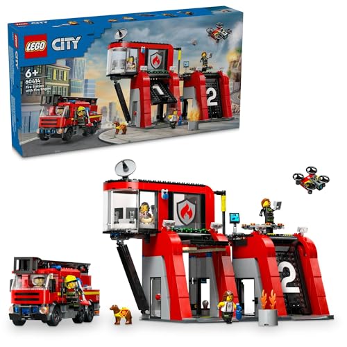 楽天PLAYS REGALレゴ（LEGO） シティ 消防署と消防車 おもちゃ 玩具 プレゼント ブロック 男の子 女の子 子供 5歳 6歳 7歳 8歳 小学生 消防車 ごっこ遊び 家 おうち 60414