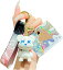 [AIXUAN] 女の子男の子かわいいクマのキーホルダー-グラデーション樹脂キーホルダー携帯しやすいかわいい動物ペンダント金属キーホルダー (白)
