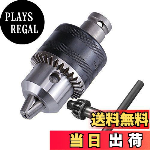 Bestgle1.5-13mmドリルチャック メタルキー付き インパクトレンチ ソケット インパクトレンチ変換ツール 1/2インチアダプターソケット1/2-20UNF ブラック