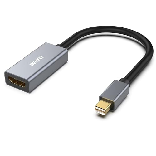 BENFEI Mini DisplayPort - HDMI アダプター [1080p (Full HD) @60Hz、アルミニウムシェル、ナイロン編組] Thunderbolt 2 - HDMI アダプタ MacBook Air/Pro、Microsoft Surface Pro/Dock、モニター、プロジェクターなどに対応……