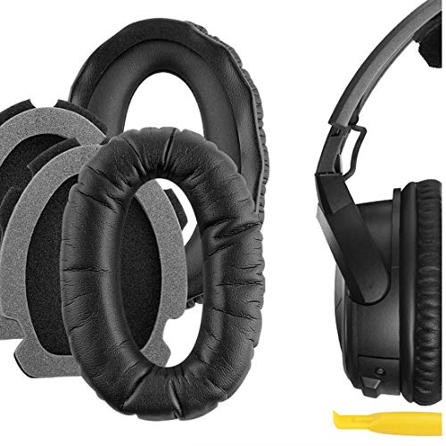 Geekria QuickFit イヤーパッド 互換性 パッド ボーズ Bose Aviation Headset X, A10, A20 ヘッドホンに対応 イヤパッド/イヤークッション/イヤーカップ (プロテインレザー/ブラック) 1