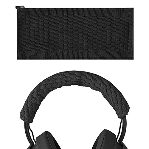 Geekria カバー 互換性 ヘッドバンドカバー Razer Kraken Pro V2, 7.1 V2, Ultimate, Tournament Edition ゲーミングヘッドセット 対応 ニット製 ヘッドバンドクッション ヘッドバンドプロテクター (ブラック)