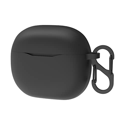 Geekria シリコン カバー 互換性 カバー JBL Tune 125TWS 対応 True Wireless Earbuds 充電ケース充電ケースカバー 外装カバー キーホルダーフック付き、充電ポートアクセス可能 (Black)