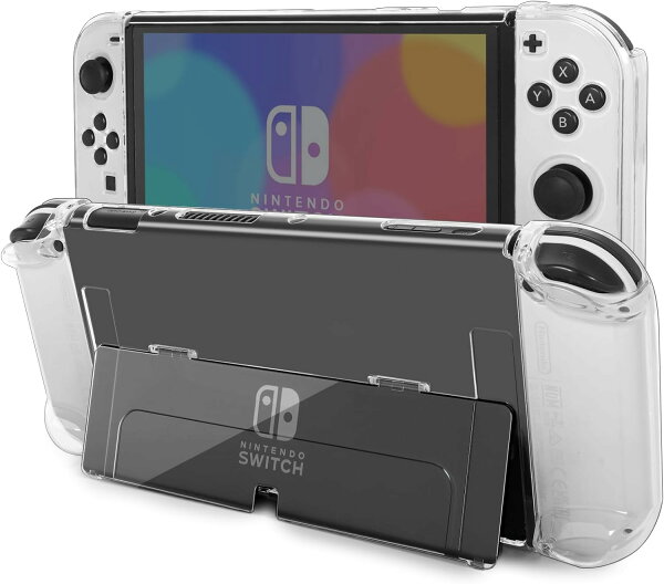 Kritlife 有機ELモデル Switch Oled 用 保護ケース 超薄 透明 分体式設計 ドック対応 脱着簡単 耐衝撃 汚れにくい 環境に優しい素材 シームレス接続技術 ドック対応