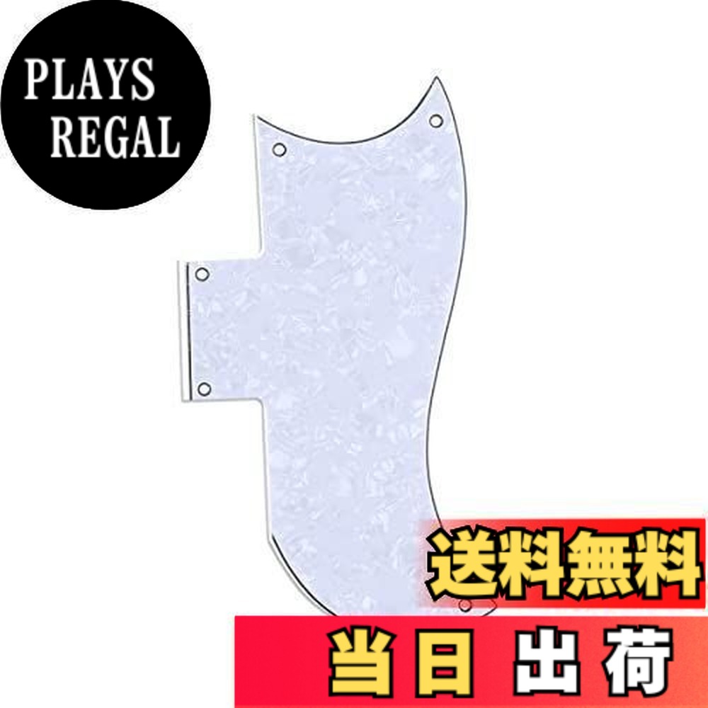 樂天商城 - 【送料無料】Musiclily Pro 5穴 Small アメリカ製 SGタイプギター用ピックガード、4プライホワイトパール
