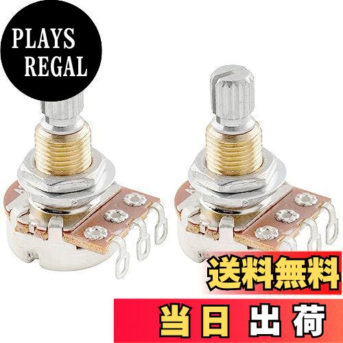 商品情報商品の説明主な仕様 これらのポットは広く使用されているギターのトーンとボリュームコントロールです。25Kポットは、アクティブなピックアップのボリュームまたはトーンを制御するため、またはピエゾサドルトランスデューサブリッジのプリアンプの後に使用するためのものです。ミリ規格 のポットは、主に輸入ギターまたはアジア製ギターで使用されますbr6mmの刻み付きスプリットシャフトは、粗い刻み付き（18スプライン）ノブに適合します。それは中国/韓国/日本のギターのストックノブで作られた現代のSquier / Epiphone / ibanez / ESPなどに適合しますbrミリ規格、ねじ切り部径: M8 (8mm)；ねじ切り部高さ：約10mm；真鍮のスレッド、アルミシャフト; 本体部外径：約16.5mm。標準的なソリッド構造br25KΩ Aカーブ、標準的な±20％の抵抗許容誤差。brパッケージ内容: 2個のポット、ナット、ワッシャー