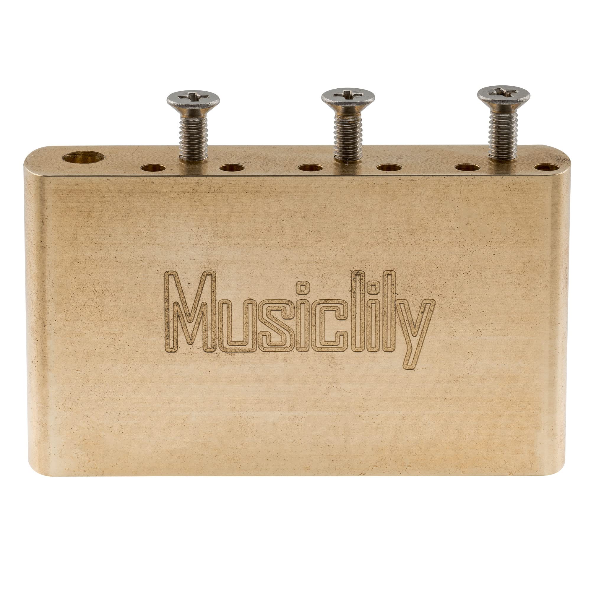 Musiclily Ultra ブラス 42mm MIMスタイル トレモロブロック 10.5mm弦ピッチ メキシコ製フェンダーストラト/中国製Squier Classic Vibe/Speical エレキギター用