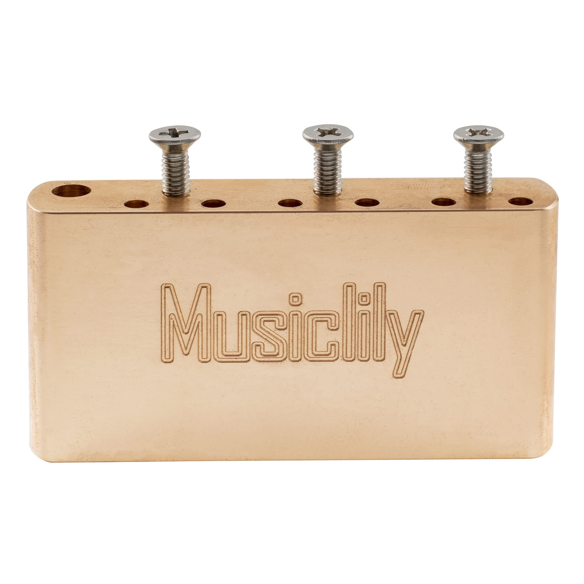 Musiclily Ultra ブラス 36mm ショートMIMスタイル トレモロブロック 10.5mm弦ピッチ中国製Squier Pre-2020 Affinityストラトトレモロブリッジ用