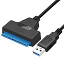 商品情報商品の説明用途 UASPを搭載したUSB 3.0対応のラップトップまたはデスクトップを活用して、転送速度を高速化します。 デスクトップ、ラップトップ、またはウルトラブックコンピューター向けに、外出先で外部ストレージソリューションを作成します。 データ移行またはドライブのクローン作成のために、USB対応コンピューターから2.5インチハードドライブまたはソリッドステートドライブにアクセスします。 重要なデータを ...主な仕様 【ご注意】 2.5インチのHDDのみ対応します、3.5インチのHDDは対応しておりません。お使いの製品のモデルをよくご確認してからご購入ください。ハードドライブが3.5インチの場合は、認識されません。 商品をパソコンに接続する前に、USBインタフェースの駆動を最新バージョンにアップしてください。ハードディスクに接続する時、USB 3.0ポートに接続してください。USB 3.0の電流はアメリカb 2.0の電流の2倍です。もしUSB 2.0インターフェースに接続すると、電気が不足しているため、ハードディスク接続後に繰り返し切断して認識します。識別しない場合もあります。br【強大な互換性】2.5インチのSATAハードデイスクやSSDを、USB3.0接続ハードディスクに変換できるアダプタです。SATA / SATA2.0 / SATA3.0のインタフェース対応できます。USB3.0接続、5 Gbpsのスピードに達することで、高速回転のハードディスクやBlu-ray書き込みドライブなどの能力を最大限に発揮します。br【コンパクトデザイン、簡単に接続】コンパクトで軽量で持ち運びが簡単です。SATA端子に接続するだけで簡単に接続できるので便利です。内蔵HDDを外付けUSBストレージとして簡単に使えます。windows XP / MAC OSなどの環境に対応しております。br【安定な伝送】高純度銅芯線を採用、錫メッキが施され、信号伝送による減衰を減少します。安定性大幅向上します。ご注意：sataドライブラインのハードディスクパーティションのセクタとコンピュータのハードディスクパーティションのセクタのサイズが一致しないと、互換性がなく認識できない場合があり、ハードディスクを再パーティション化する必要があります。ハードディスク(HDD)のレーザーヘッドが劣化すると、認識できない場合もあります。何が原因なのか分からない場合は、私たちに連絡してください。全額返金します。br【プラグ＆プレイ】ドライバのインストールが不要、ホットスワップサポートします。2つの電源インジケータ付き、作業状況を確認することは簡単です。従来のUSB端子より丈夫な構造で、挿抜回数は10000回以上に耐えられるように設計されています。【ご安心ください】万が一、商品になにか問題があった場合は、お手数ですが、気軽にメールにてご連絡ください。こちら誠意を持って早急に対応させていただきますので、ご心配なさらないでください。