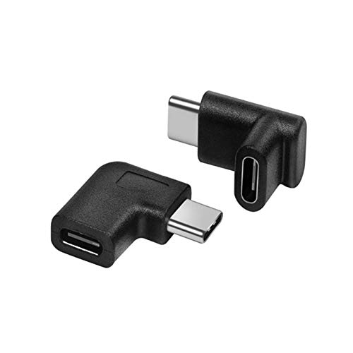 YFFSFDC USB Type C 変換 90° L字 USB3.1 タイプc 変換アダプタ オス メス USB c コネクター 延長アダプタ 2個セット (90°右 & 左/上 & 下)
