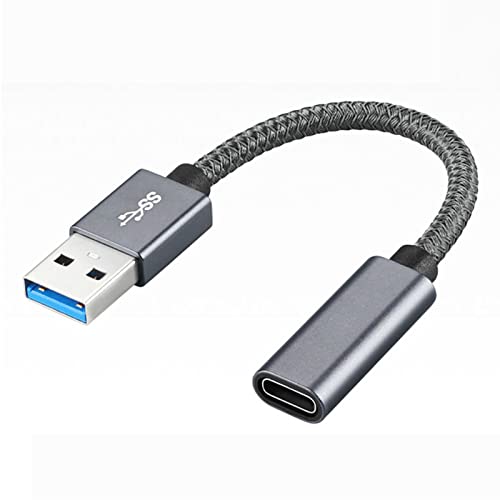 YFFSFDC USB 3.1オス Type C メス 変換ケーブル USB タイプC 変換アダプタ オスメスコード USB Type C変換接続線 10Gbps 高速データ転送 3A急速充電 小型 軽量 ナイロン編み 高耐久 usb type c 変換アダプタ タイプc イヤホン Mac Book Pro/Air/i Pad Pro 2019/Surface/